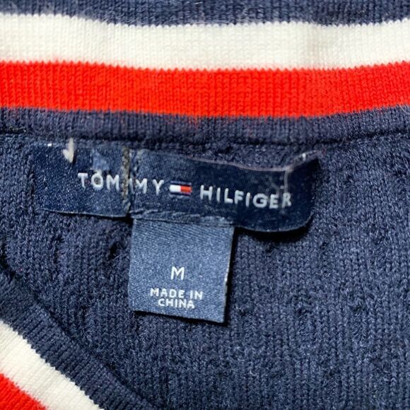 Tommy Hilfiger Navy Sweater Sz M - Picture 3 of 6